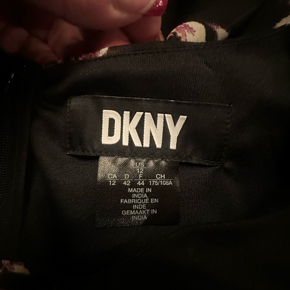 DKNY Black Floral Midi Dress - Picture 4 of 7